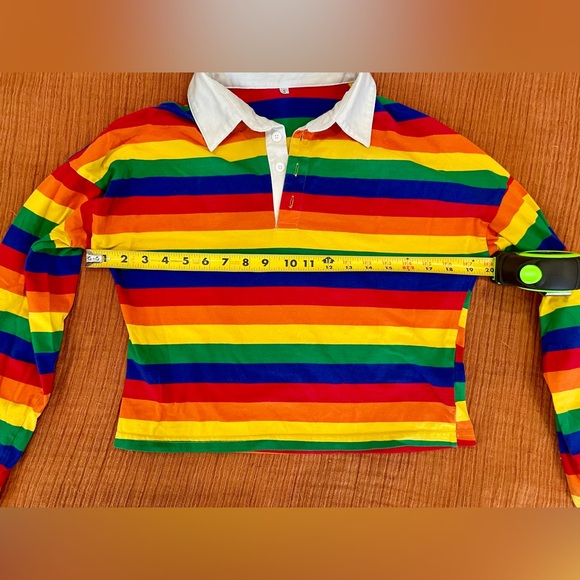 Long sleeve rainbow tee, women’s small - Picture 3 of 7
